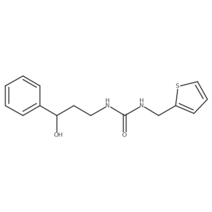 1-(3-Hydroxy-3-phenylpropyl)-3-(thiophen-2-ylmethyl)urea Structure