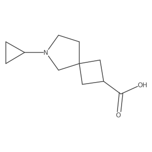 6-Cyclopropyl-6-azaspiro[3.4]octane-2-carboxylic acid结构式