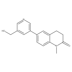 6-(5-Hydroxymethyl-pyridin-3-yl)-1-methyl-3,4-dihydro-1H-quinolin-2-one Structure