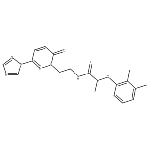 2-(2,3-dimethylphenoxy)-N-(2-(6-oxo-3-(1H-1,2,4-triazol-1-yl)pyridazin-1(6H)-yl)ethyl)propanamide结构式