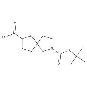 (2S,5S)-7-[(2-methylpropan-2-yl)oxycarbonyl]-1-oxa-7-azaspiro[4.4]nonane-2-carboxylic acid Structure