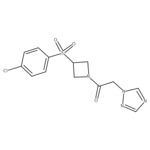 1-(3-((4-chlorophenyl)sulfonyl)azetidin-1-yl)-2-(1H-1,2,4-triazol-1-yl)ethanone Structure