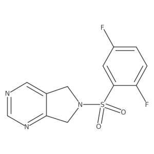 6-((2,5-difluorophenyl)sulfonyl)-6,7-dihydro-5H-pyrrolo[3,4-d]pyrimidine结构式