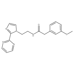 2-(3-methoxyphenyl)-N-(2-(2-(pyrimidin-2-yl)-1H-imidazol-1-yl)ethyl)acetamide结构式