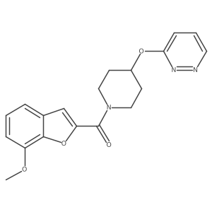 (7-Methoxybenzofuran-2-yl)(4-(pyridazin-3-yloxy)piperidin-1-yl)methanone结构式