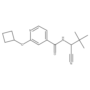 N-(1-Cyano-2,2-dimethylpropyl)-2-cyclobutyloxypyridine-4-carboxamide Structure