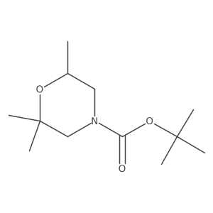 Tert-butyl 2,2,6-trimethylmorpholine-4-carboxylate结构式