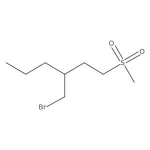 3-(Bromomethyl)-1-(methylsulfonyl)hexane Structure