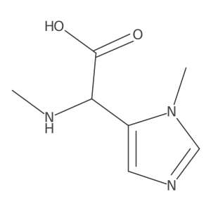 2-(1-methyl-1H-imidazol-5-yl)-2-(methylamino)acetic acid结构式