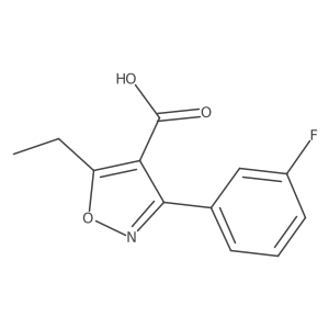5-Ethyl-3-(3-fluorophenyl)isoxazole-4-carboxylic acid结构式