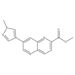 Methyl 7-(1-methylpyrazol-4-yl)-1,5-naphthyridine-2-carboxylate Structure