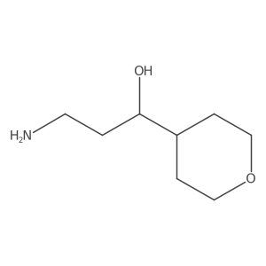 3-Amino-1-(oxan-4-yl)propan-1-ol结构式
