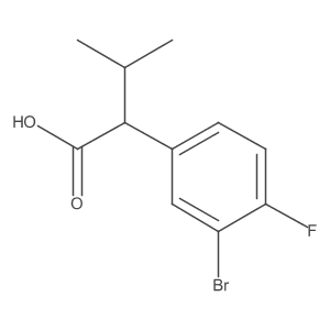 2-(3-Bromo-4-fluorophenyl)-3-methylbutanoic acid Structure