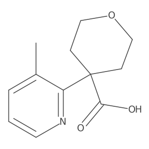 4-(3-Methylpyridin-2-yl)oxane-4-carboxylic acid结构式