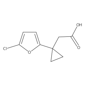 2-[1-(5-Chlorofuran-2-yl)cyclopropyl]acetic acid结构式