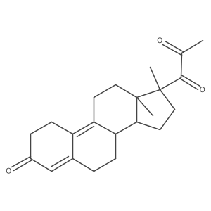 1-[(8S,13S,14S,17S)-13,17-dimethyl-3-oxo-1,2,6,7,8,11,12,14,15,16-decahydrocyclopenta[a]phenanthren-17-yl]propane-1,2-dione结构式