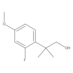 2-(2-Fluoro-4-methoxyphenyl)-2-methylpropan-1-ol结构式