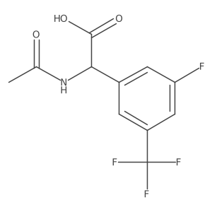 2-Acetamido-2-[3-fluoro-5-(trifluoromethyl)phenyl]acetic acid结构式