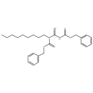 Carbamic acid, [imino[[(phenylmethoxy)carbonyl]amino]methyl]nonyl-, phenylmethyl ester Structure