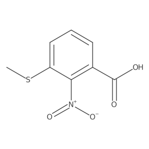 3-(Methylsulfanyl)-2-nitrobenzoic acid结构式
