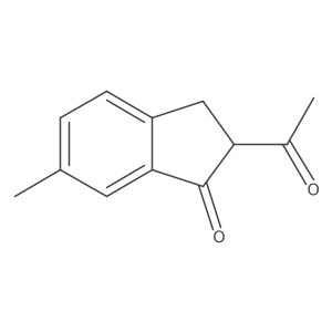 2-acetyl-6-methyl-2,3-dihydro-1H-inden-1-one结构式