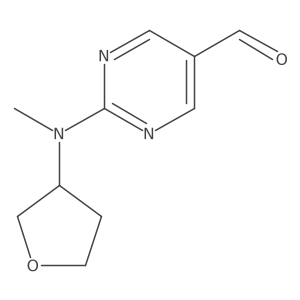 2-[Methyl(oxolan-3-YL)amino]pyrimidine-5-carbaldehyde结构式