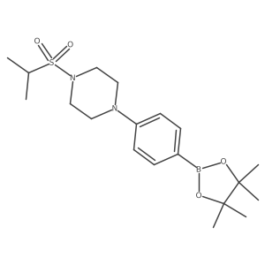 1-Propan-2-ylsulfonyl-4-[4-(4,4,5,5-tetramethyl-1,3,2-dioxaborolan-2-yl)phenyl]piperazine结构式