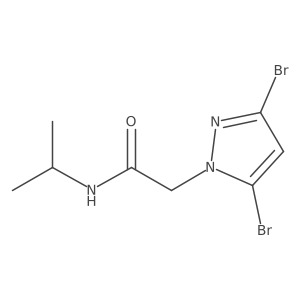 2-(3,5-Dibromo-1H-pyrazol-1-yl)-N-isopropylacetamide Structure