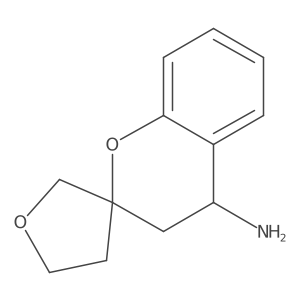 3,4-Dihydrospiro[1-benzopyran-2,3'-oxolane]-4-amine结构式