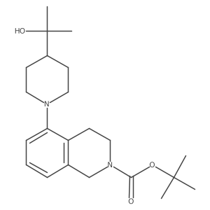 tert-Butyl 5-(4-(2-hydroxypropan-2-yl)piperidin-1-yl)-3,4-dihydroisoquinoline-2(1H)-carboxylate结构式