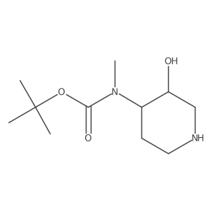cis-4-(Boc-methylamino)-3-hydroxypiperidine Structure