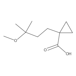 1-(3-Methoxy-3-methylbutyl)cyclopropane-1-carboxylic acid结构式