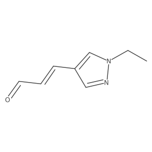 3-(1-ethyl-1H-pyrazol-4-yl)prop-2-enal结构式