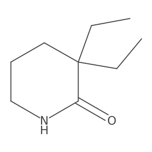 3,3-Diethyl-2-piperidinone Structure