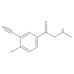 2-Fluoro-5-[2-(methylamino)acetyl]benzonitrile Structure