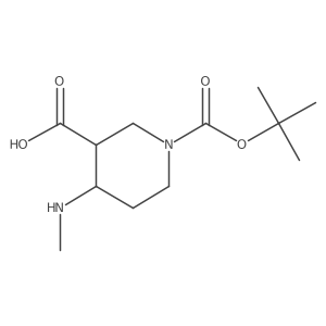 1-[(Tert-butoxy)carbonyl]-4-(methylamino)piperidine-3-carboxylic acid结构式