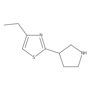 4-Ethyl-2-(pyrrolidin-3-yl)-1,3-thiazole结构式