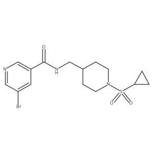 5-bromo-N-((1-(cyclopropylsulfonyl)piperidin-4-yl)methyl)nicotinamide结构式