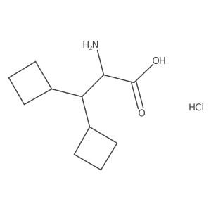 2-Amino-3,3-dicyclobutylpropanoic acid hydrochloride Structure