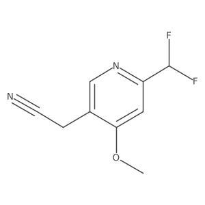 2-(Difluoromethyl)-4-methoxypyridine-5-acetonitrile结构式