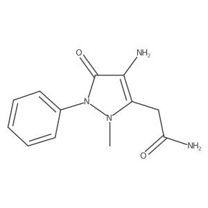 4-Amino-2,5-dihydro-2-methyl-5-oxo-1-phenyl-1H-pyrazole-3-acetamide Structure