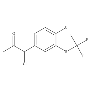 1-Chloro-1-(4-chloro-3-(trifluoromethylthio)phenyl)propan-2-one Structure