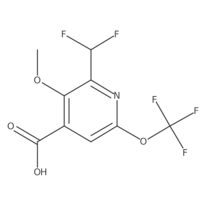 2-(Difluoromethyl)-3-methoxy-6-(trifluoromethoxy)pyridine-4-carboxylic acid结构式