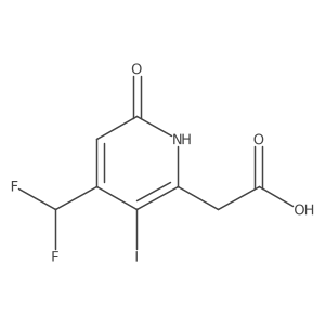 2-(4-(Difluoromethyl)-6-hydroxy-3-iodopyridin-2-yl)acetic acid结构式