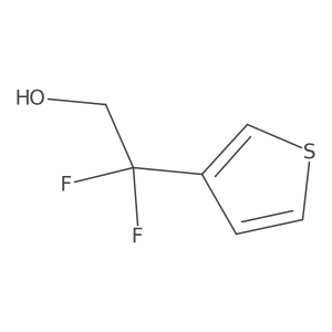 2,2-Difluoro-2-(thiophen-3-yl)ethan-1-ol结构式