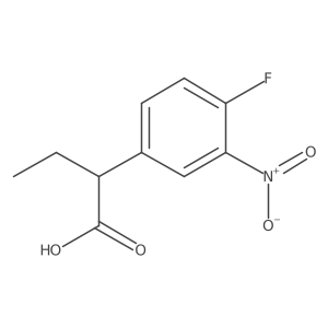 2-(4-Fluoro-3-nitrophenyl)butanoic acid结构式