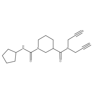 N3-(cyanomethyl)-N1-cyclopentyl-N3-(prop-2-yn-1-yl)piperidine-1,3-dicarboxamide Structure