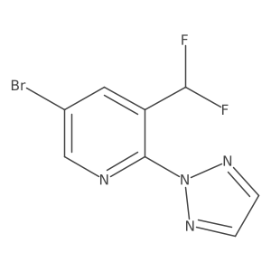 5-Bromo-3-(difluoromethyl)-2-(triazol-2-yl)pyridine Structure