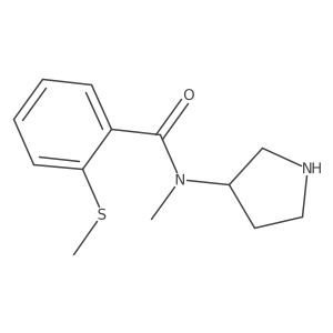 N-Methyl-2-(methylthio)-N-(pyrrolidin-3-yl)benzamide结构式