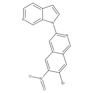 7-Bromo-6-nitro-3-pyrrolo[2,3-c]pyridin-1-ylisoquinoline结构式
